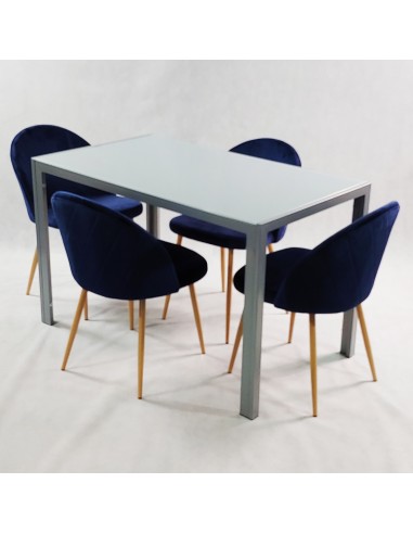 Zestaw stół MONAKO szary i 4 krzesła DENWER...