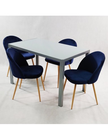 Zestaw stół MONAKO szary i 4 krzesła DENWER...