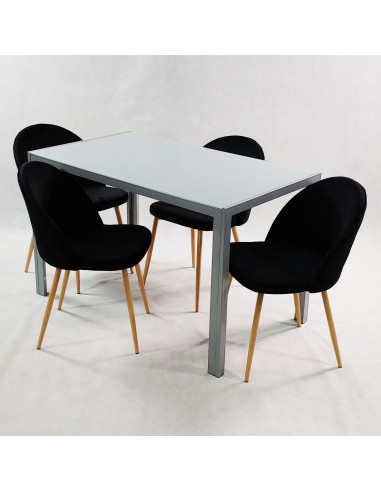 Zestaw stół MONAKO szary i 4 krzesła DENWER...