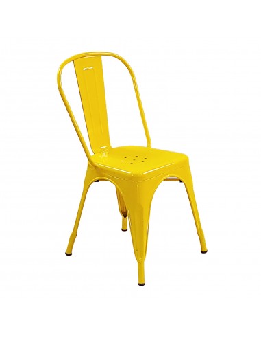 Krzesło metalowe Paris żółte