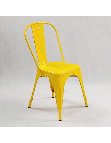 Krzesło metalowe Paris żółte