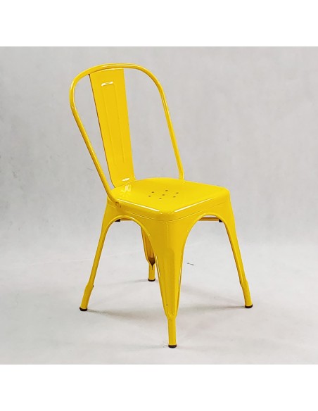 Krzesło metalowe Paris żółte