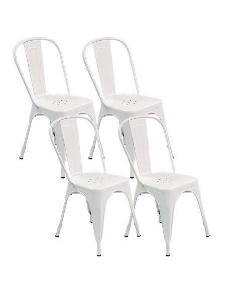 Krzesło metalowe Paris białe