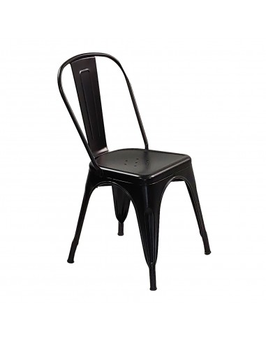 Krzesło metalowe Paris czarne