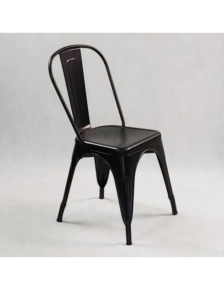 Krzesło metalowe Paris czarne