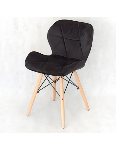 Krzesło ELIOT VELVET czarne - welur