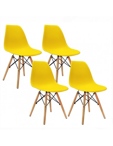 Krzesła DSW Milano żółte 4 szt