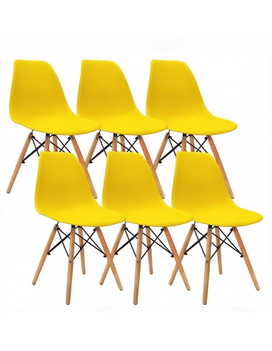 Krzesła DSW Milano żółte 6 szt