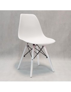 4 krzesła DSW Milano białe, nogi białe 2