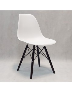 4 krzesła DSW Milano białe, nogi wenge 2