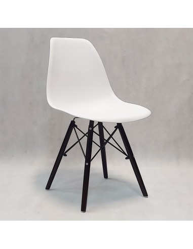 4 krzesła DSW Milano białe, nogi wenge