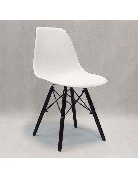 4 krzesła DSW Milano białe, nogi wenge