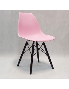 4 krzesła DSW Milano różowe, nogi wenge 2