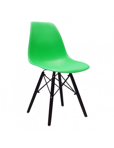 Krzesło DSW Milano zielone, nogi wenge