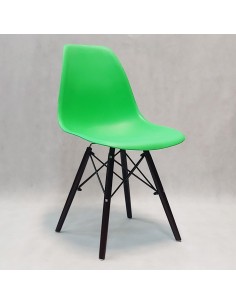 4 krzesła DSW Milano zielone, nogi wenge 2