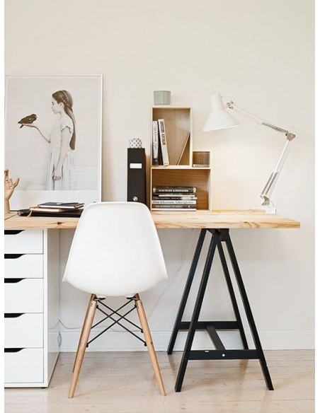 4 krzesła DSW Milano jasno niebieskie, nogi wenge