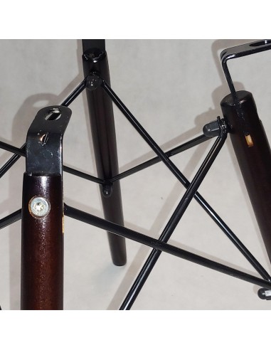 4 krzesła DSW Milano jasno niebieskie, nogi wenge