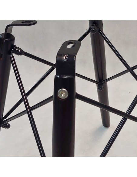 4 krzesła DSW Milano grafitowe, nogi czarne