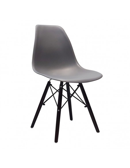 4 krzesła DSW Milano grafitowe, nogi czarne