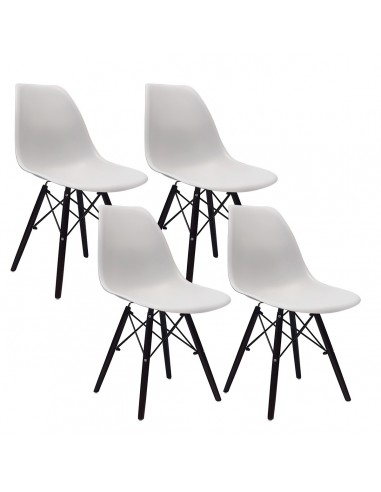 4 krzesła DSW Milano szare, nogi czarne