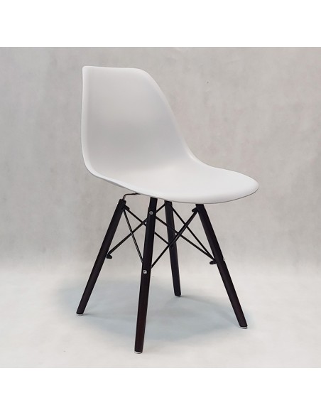 Krzesło DSW Milano szare, nogi czarne