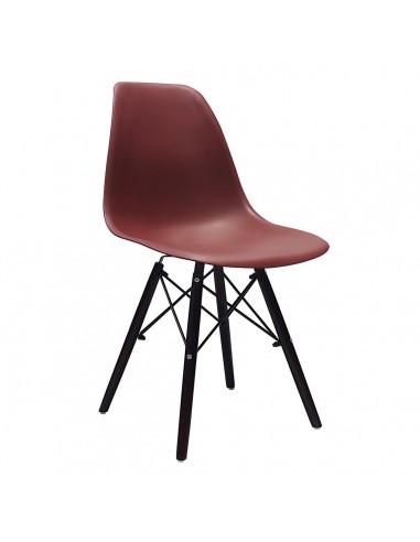 Krzesło DSW Milano brązowe, nogi czarne