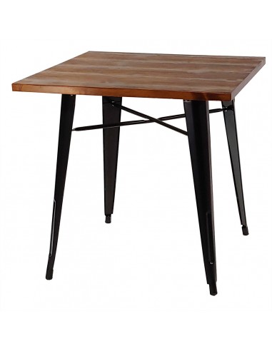 Zestaw stół PARIS czarny i 4 krzesła metalowe...