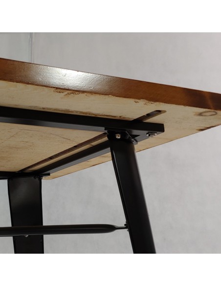 Zestaw stół PARIS biały i 2 czarne krzesła metalowe PARIS