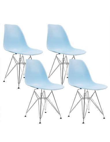 4 krzesła DSR Milano jasno niebieskie