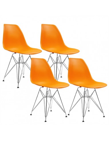 4 krzesła DSR Milano pomarańczowe