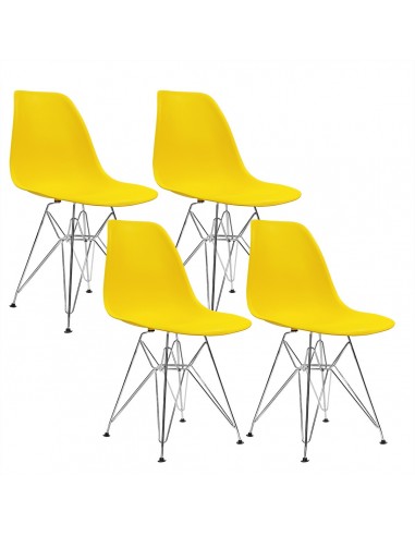 4 krzesła DSR Milano żółte