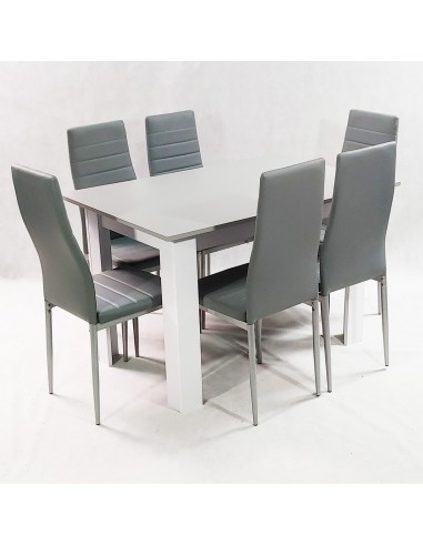 Zestaw stół Modern 120 GW i 6 czarnych krzeseł...