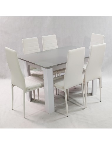 Zestaw stół Modern 120 GW i 6 czarnych krzeseł...