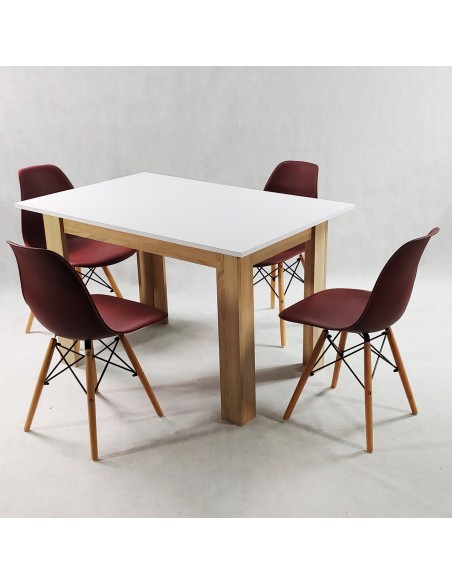 Zestaw stół Modern 120 WS i 4 krzesła Milano czarne