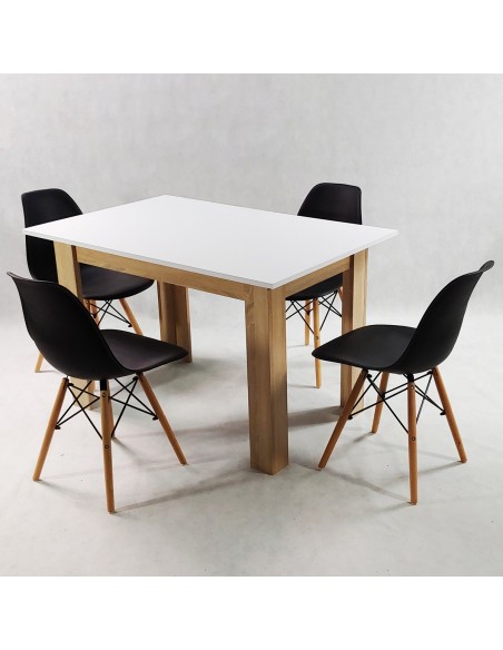 Zestaw stół Modern 120 WS i 4 krzesła Milano szare