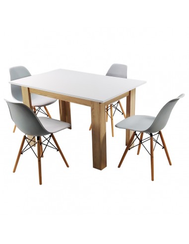 Zestaw stół Modern 120 WS i 4 krzesła Milano szare