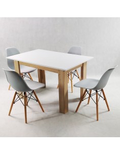 Zestaw stół Modern 120 WS i 4 krzesła Milano szare 2
