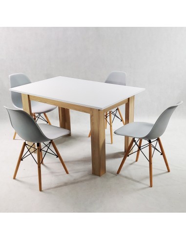 Zestaw stół Modern 120 WS i 4 krzesła Milano szare