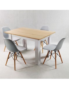 Zestaw stół Modern 120 SW i 4 krzesła Milano szare 2
