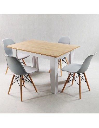 Zestaw stół Modern 120 SW i 4 krzesła Milano szare