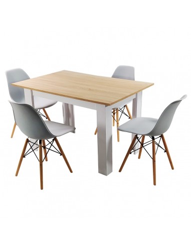 Zestaw stół Modern 120 SW i 4 krzesła Milano szare