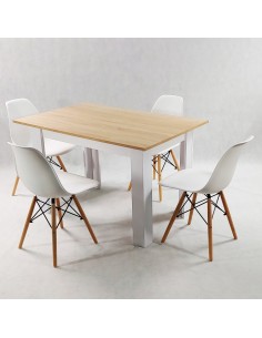 Zestaw stół Modern 120 SW i 4 krzesła Milano białe 2