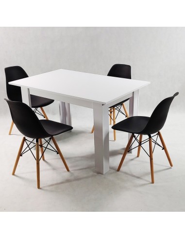 Zestaw stół Modern 120 biały i 4 krzesła Milano...