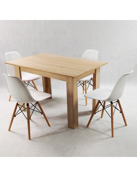 Zestaw stół Modern 120 sonoma i 4 krzesła Milano szare