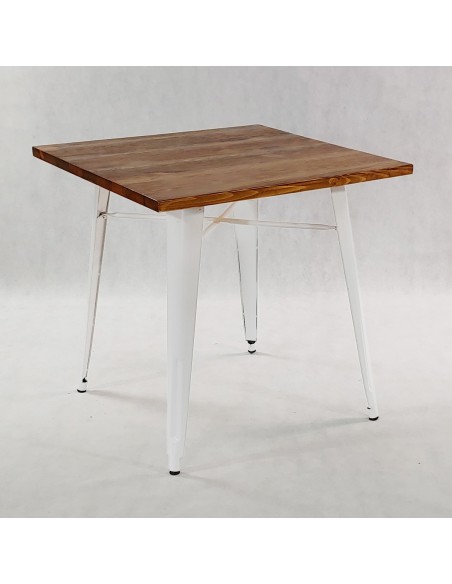 Zestaw stół PARIS biały i 4 grafitowe krzesła Milano