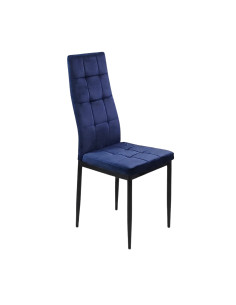 Krzesło Monako Velvet granatowe/noga czarna