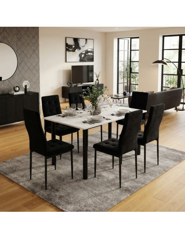 Stół Lugano 120x80 blat biały/nogi czarne
