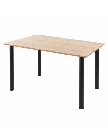 Stół Lugano 120x80 blat czarny/nogi czarne