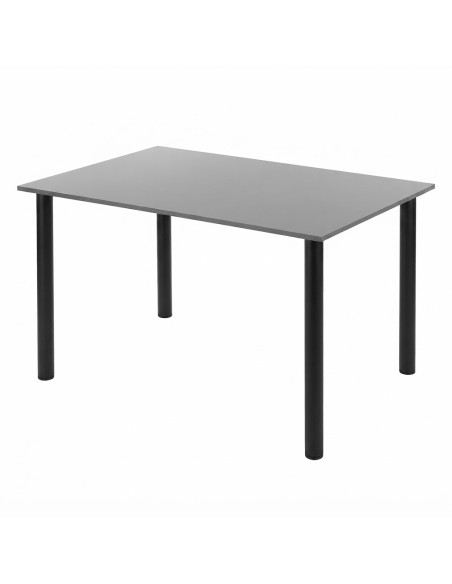 Stół Lugano 120x80 blat czarny/nogi czarne