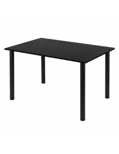Stół Lugano 120x80 blat czarny/nogi czarne
